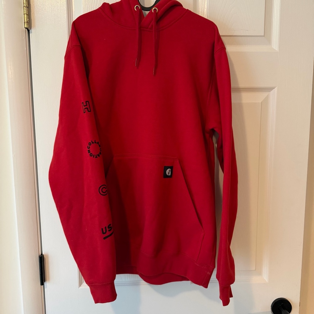 Carhartt x Hurley Collab Red Graphic Pullover Hoodie